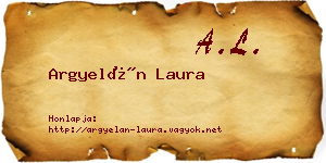 Argyelán Laura névjegykártya